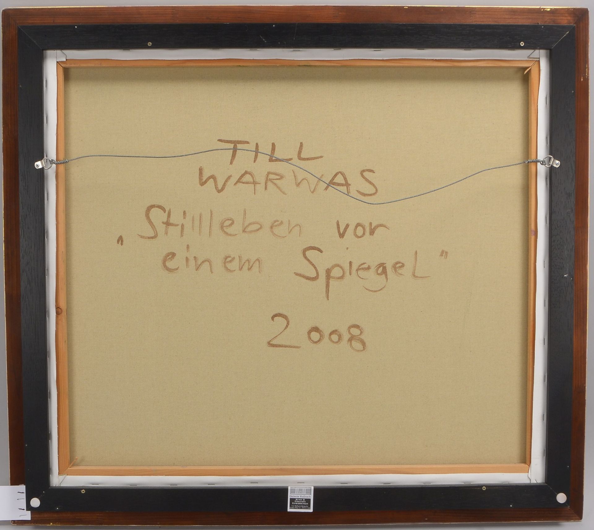 Warwas, Till, &#039;Stillleben vor einem Spiegel&#039;, &Ouml;l/Lw, unten li. sign./dat. &#039;2008& - Image 3 of 3