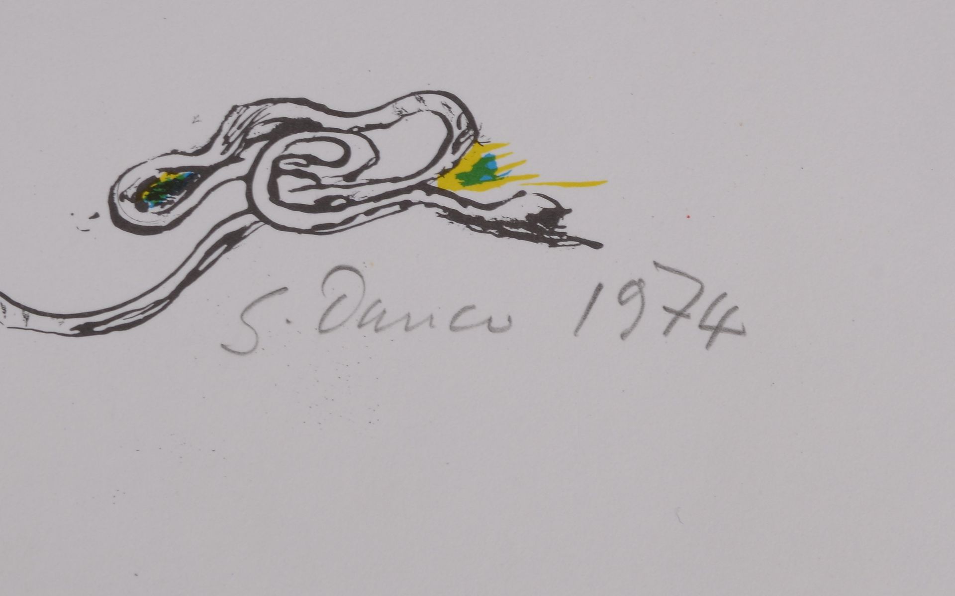 Dunco, Günther, 2 Siebdrucke, versch. Motive, signiert und datiert '1974' - Bild 2 aus 3