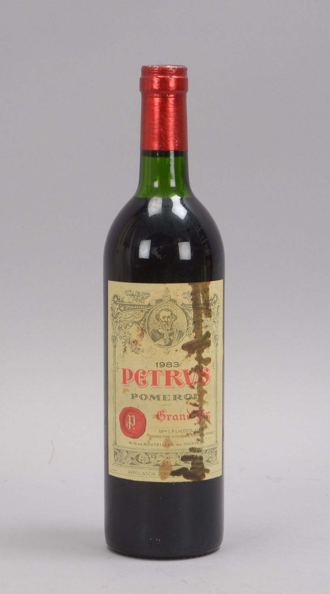 Sammler-Rotwein: Petrus Pomerol Grand Vin, 1983, 0,75 l, F&uuml;llstand &#039;Upper Shoulder&#039;