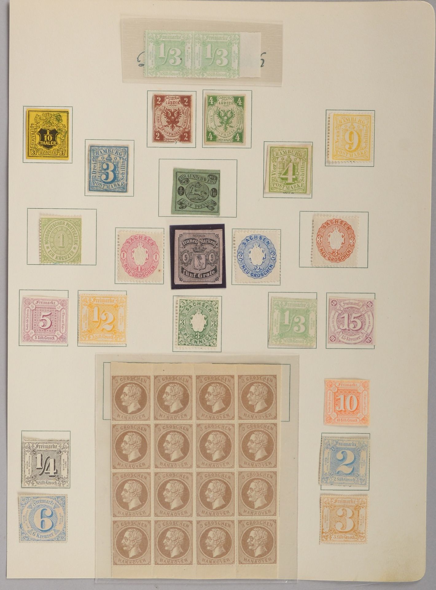 Briefmarkensammlung, 'Altdt. Staaten', ab ca. 1850 - eine qualitativ schöne Slg.!