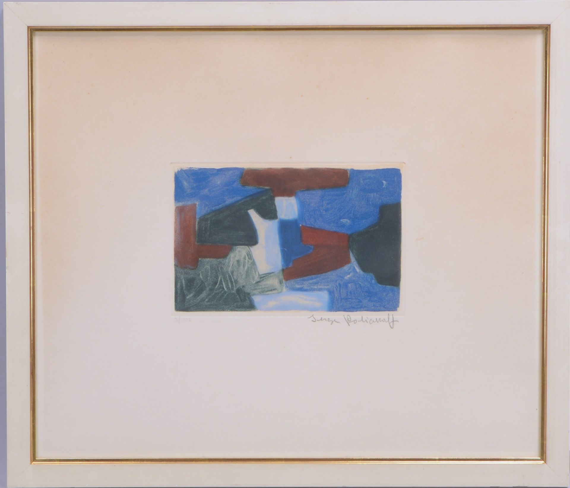 Poliakoff, Serge, &#039;Composition...&#039;, Farbaquatinta-Rad., &#039;3/100&#039;, bleisign.