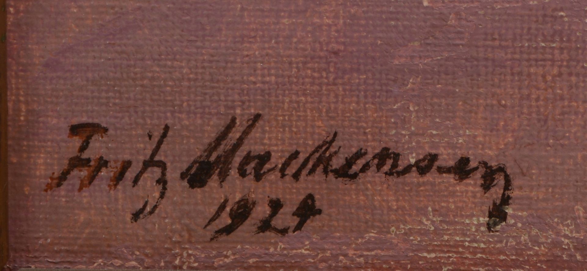 Mackensen, Fritz, &#039;Bildnis eines M&auml;dchens mit Puppe im Arm&#039;, &Ouml;l/Lw, sign./dat. - Image 2 of 3