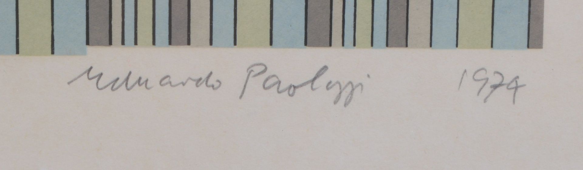 Paolozzi, Eduardo, &#039;O.T.&#039;, Farbserigrafie, Auflage-Nr. &#039;16/125&#039;, unten re. sign. - Image 2 of 2