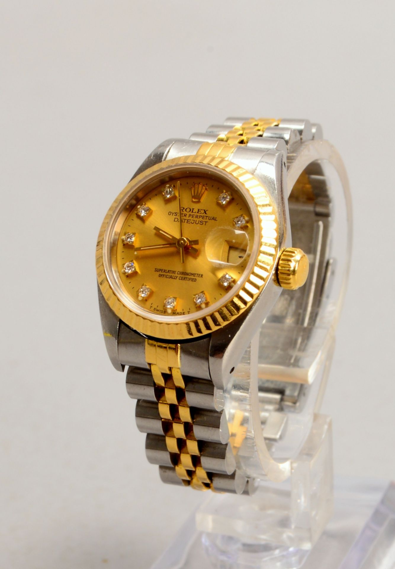 Damenarmbanduhr, Rolex Oyster Perpetual Datejust, Automatik, Stahl-/Goldgehaeuse, goldfarbenes Ziff - Image 2 of 2