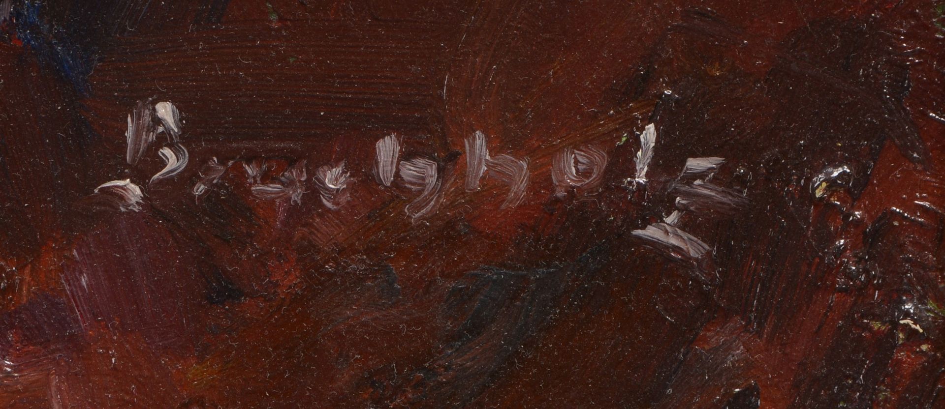 Buchholz, Fritz, 'Blumenstillleben mit Astern', Öl auf Holz; Maße 50 x 42 cm - Bild 2 aus 2