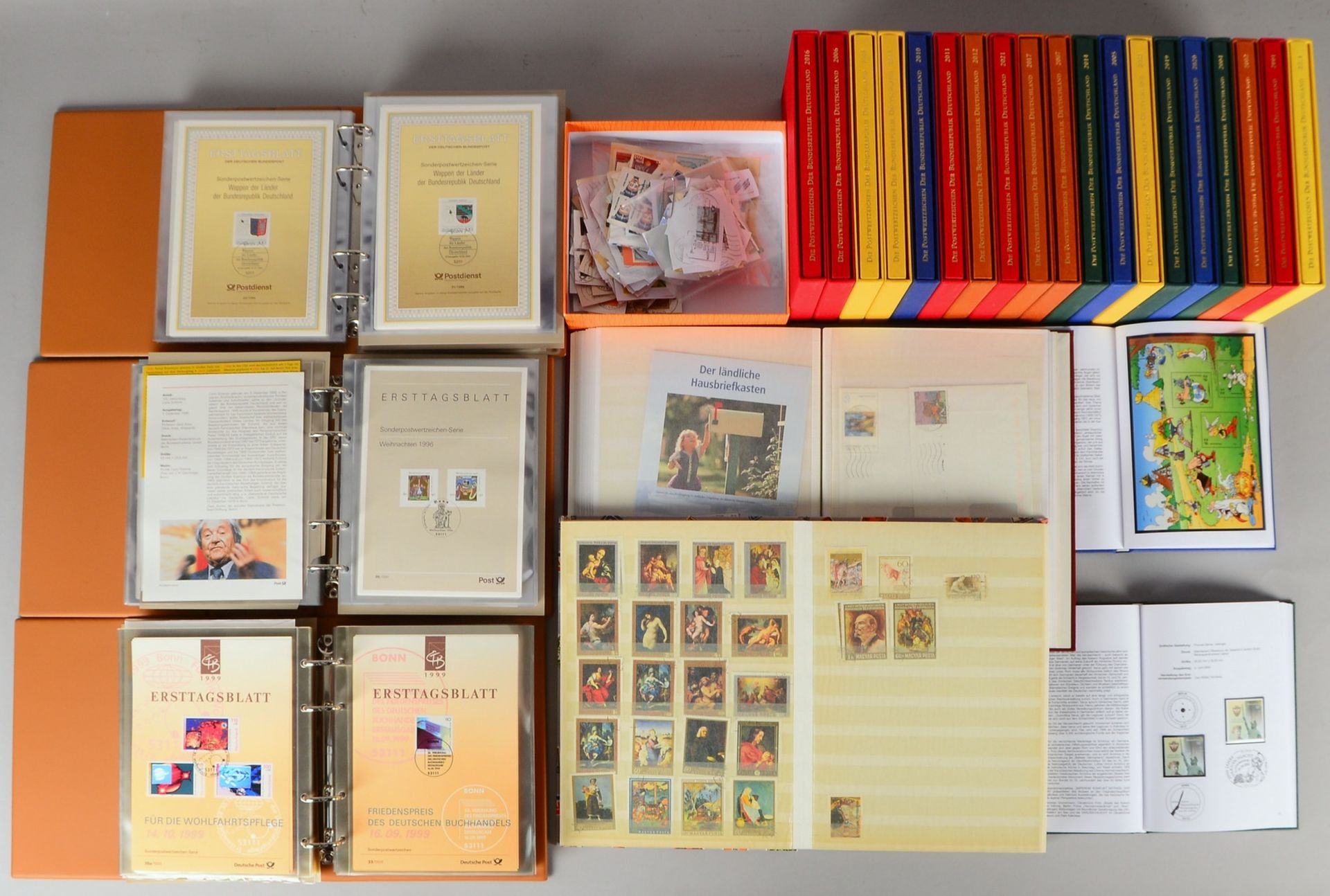 Briefmarken: 21x B&uuml;cher &#039;Postwertz. BRD&#039; ab ca. 2000, Briefst&uuml;cke/&#039;Ersttags