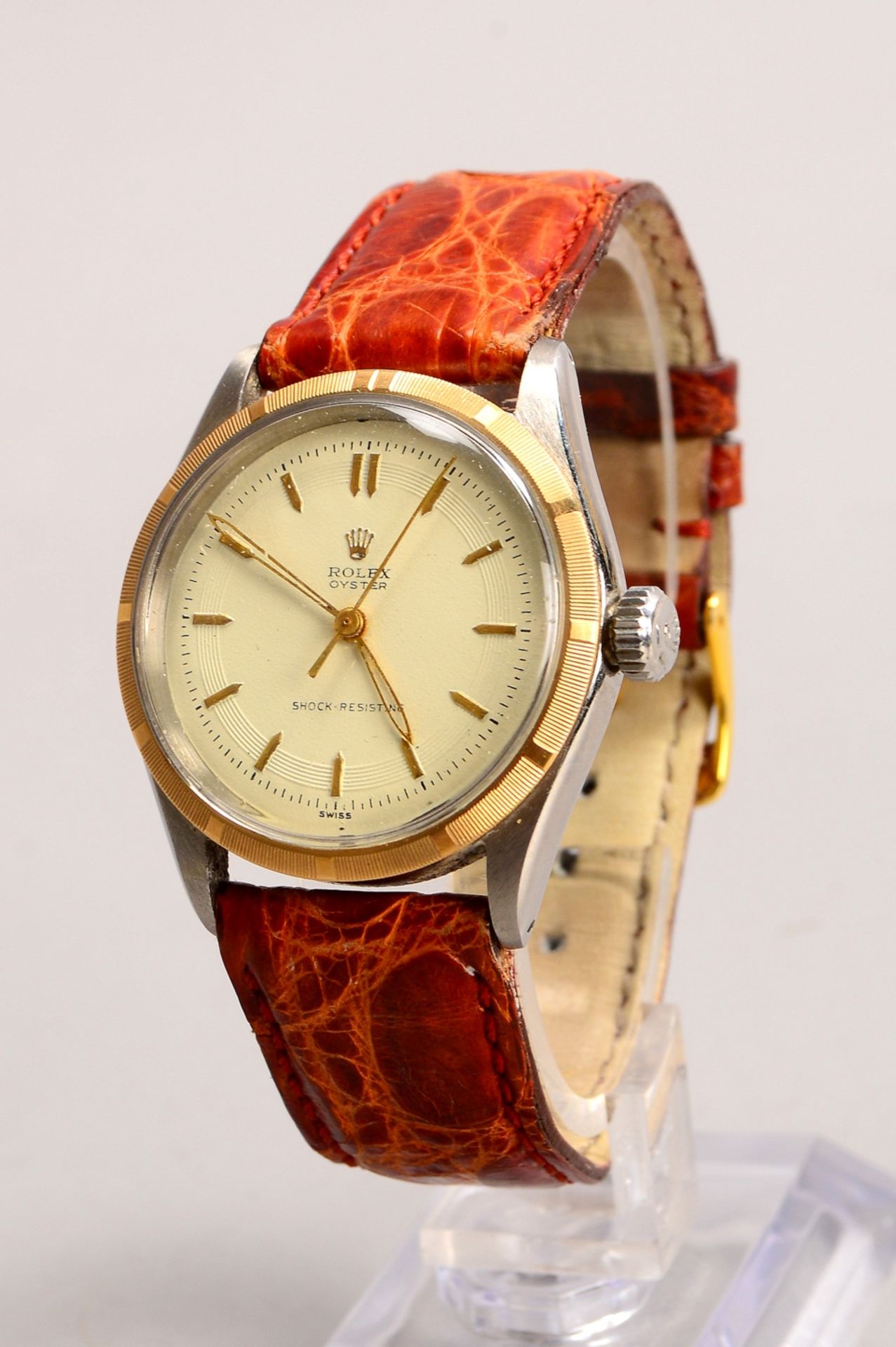 HAU (um 1950), Rolex Oyster &#039;Shock Resisting&#039;, Stahl-/Goldgeh&auml;use, Handaufzug - Image 2 of 2