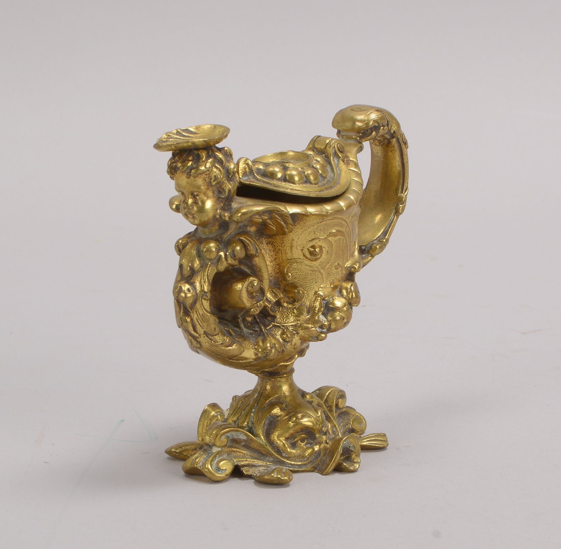 &Ouml;llampe (wohl Frankreich, um 1870), Bronze feuervergoldet; H&ouml;he 11 cm - Image 2 of 2