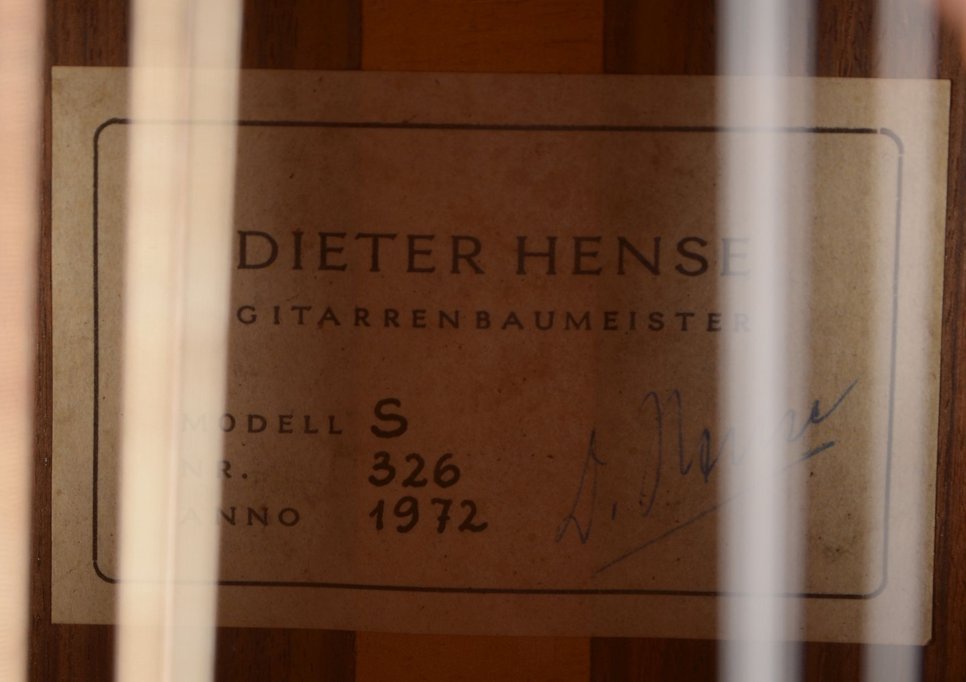 Meistergitarre (Dieter Hense - innen gelabelt/sign.), Modell &#039;S&#039;, Nr. &#039;326&#039; (197 - Image 3 of 3