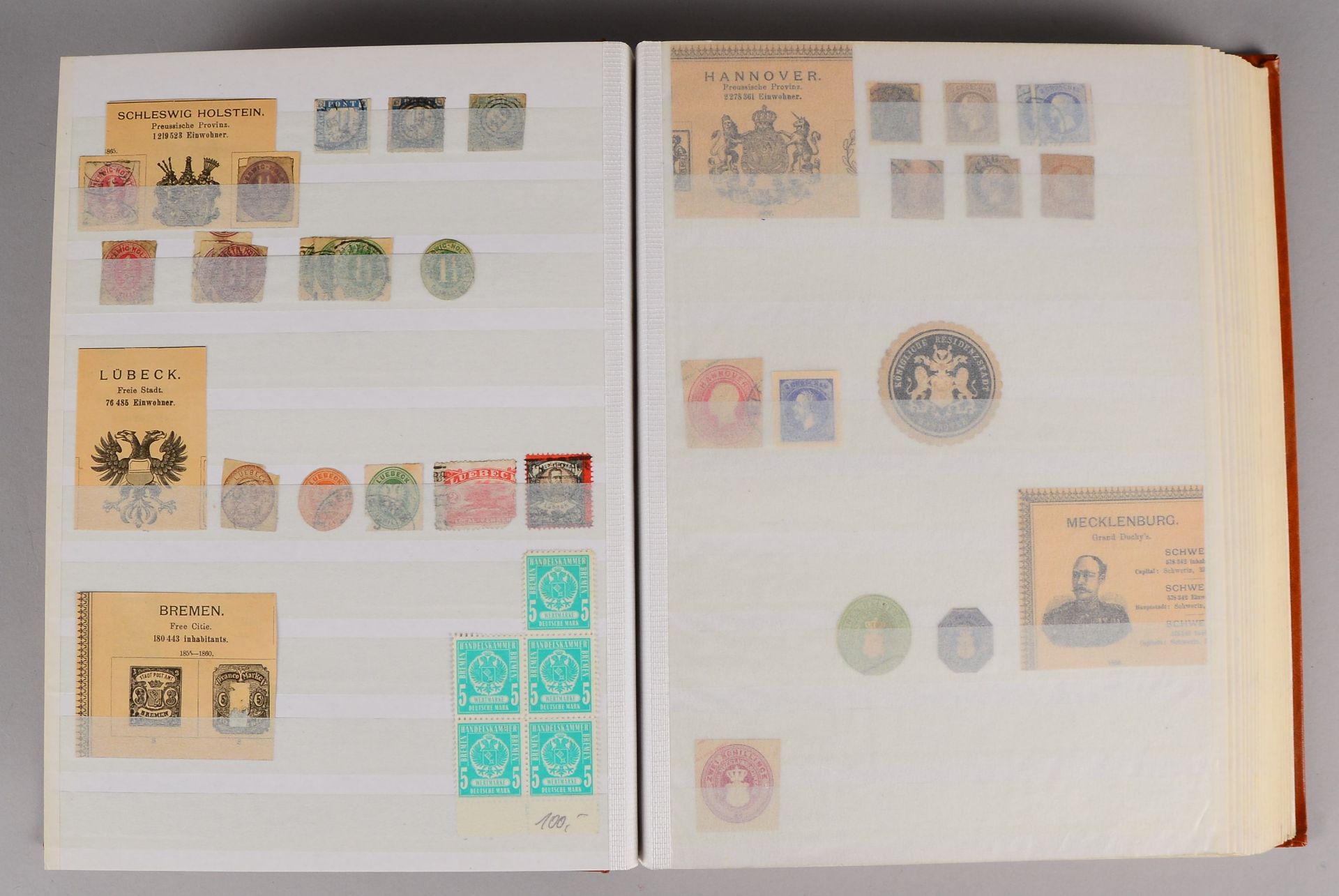 Briefmarkensammlung: Steckbuch mit &#039;Altdt. Staaten&#039;, &#039;Span./Portugies. Kolonien&#039; - Image 2 of 3