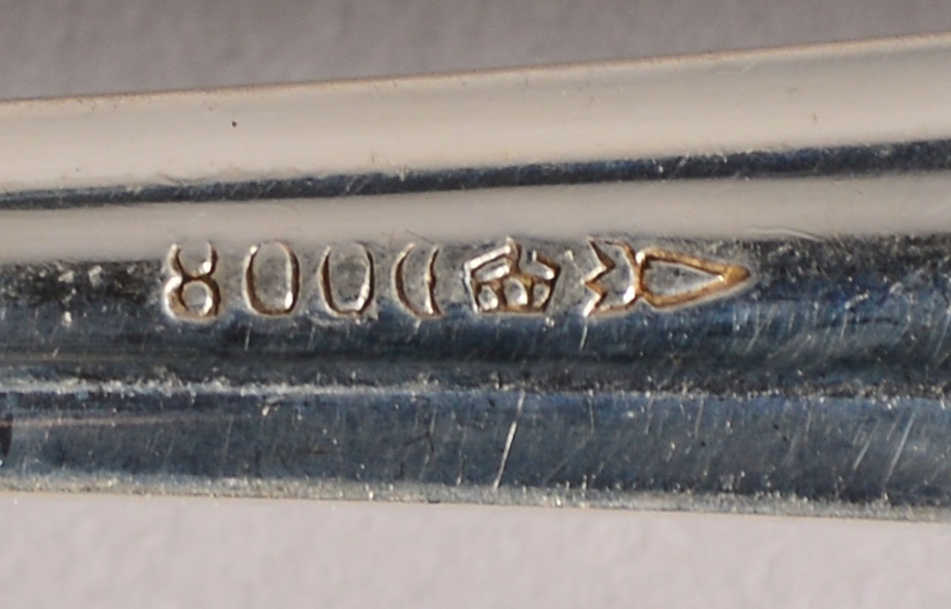 BSF, Fr&uuml;hst&uuml;cksbesteck, 800 Silber, f&uuml;r 12 Pers.: je 12x Messer/Gabeln, 12x Teel&ouml - Image 2 of 2