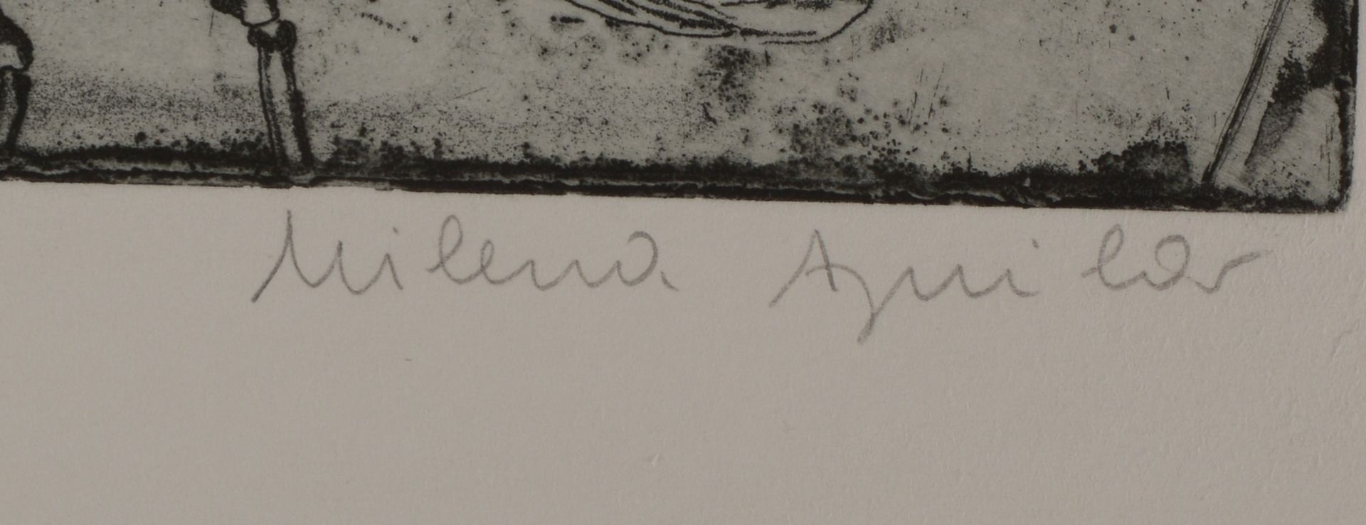 Aguilar, Milena, 2 Radierungen (Ed. Griffelkunst), jeweils sign., ungerahmt - Image 2 of 2