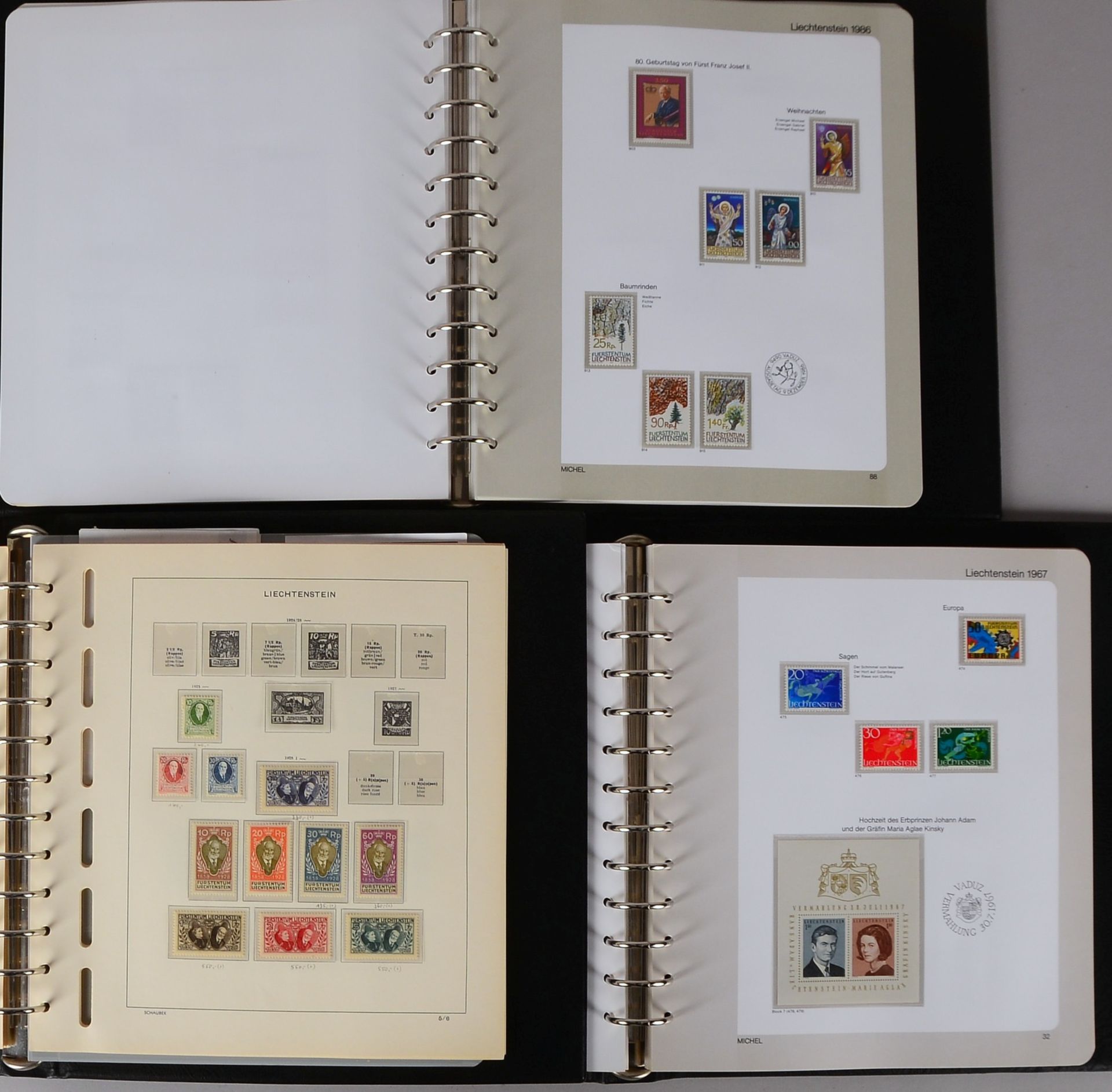 Briefmarken, &#039;Liechtenstein&#039; ab 1917 - 1998: guter Besatz, in &uuml;berw. postfr. Erhaltun