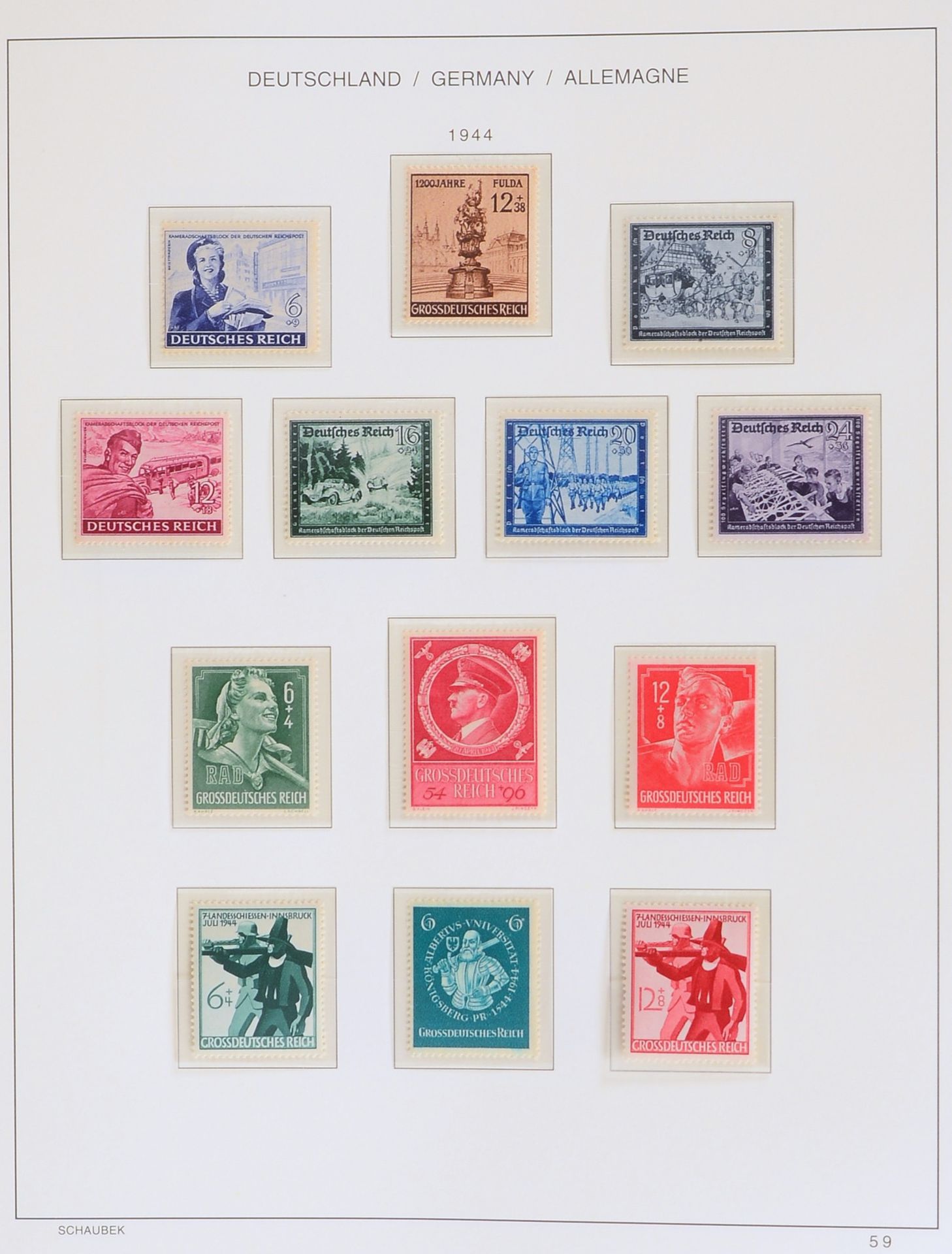Briefmarken, &#039;Deutschland&#039; ab 1872 - 1944/45: &uuml;berw. postfr. Erhaltung, gefragte Wert - Image 2 of 3