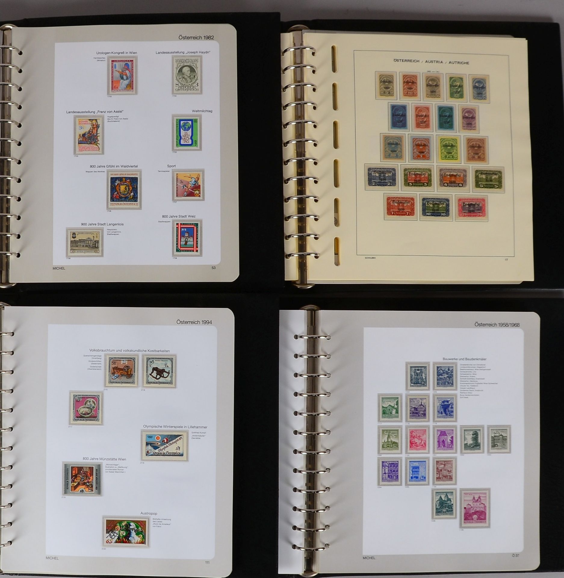 Briefmarken, 'Österreich', ab 1908 - 1998: überw. postfrisch; in 4x Schaubek-Alben - Bild 3 aus 3