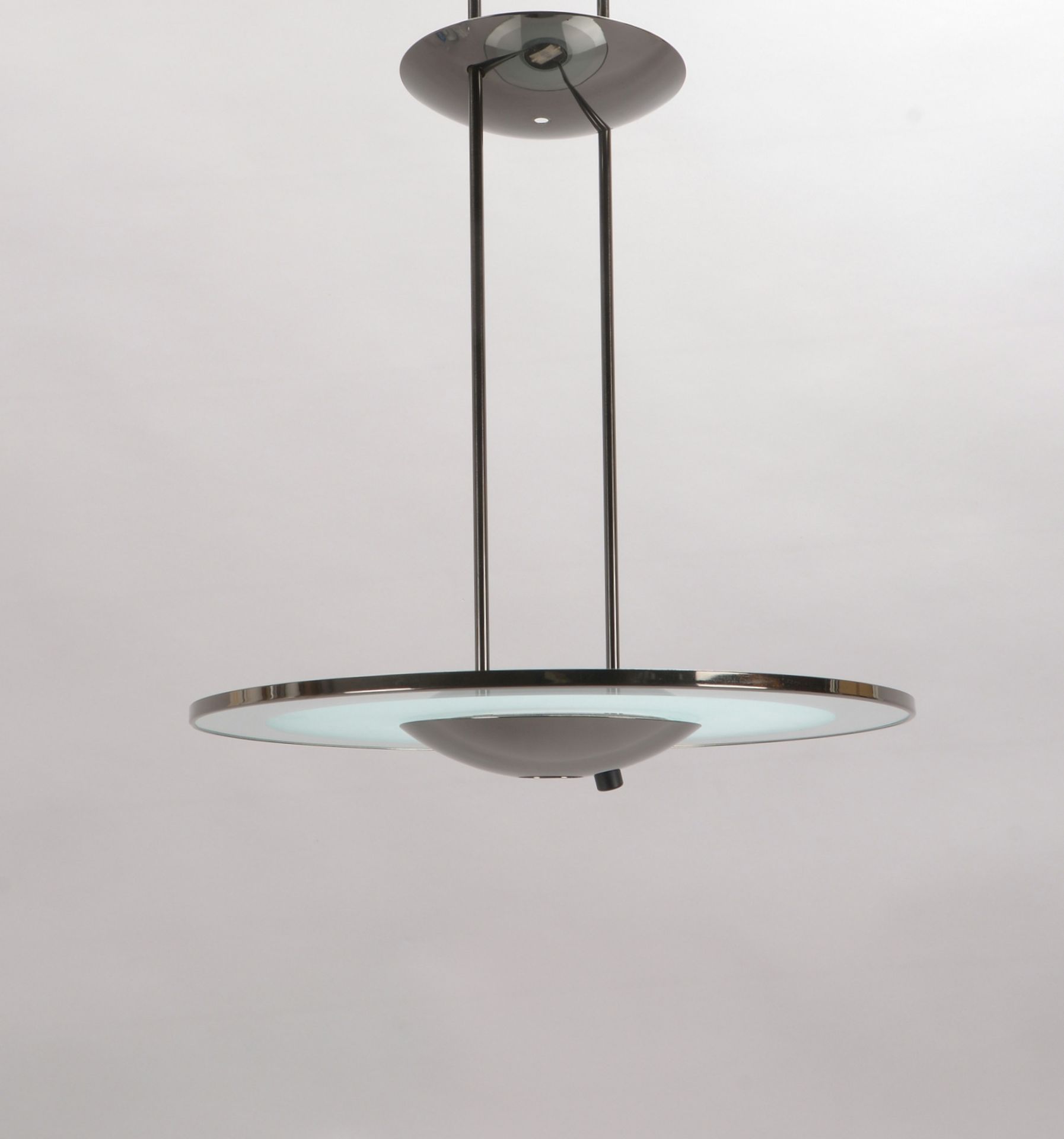 Estiluz, Designer-Deckenlampe, 1-fl., runde Glasscheibe/z.T. mattiert, verstellbar