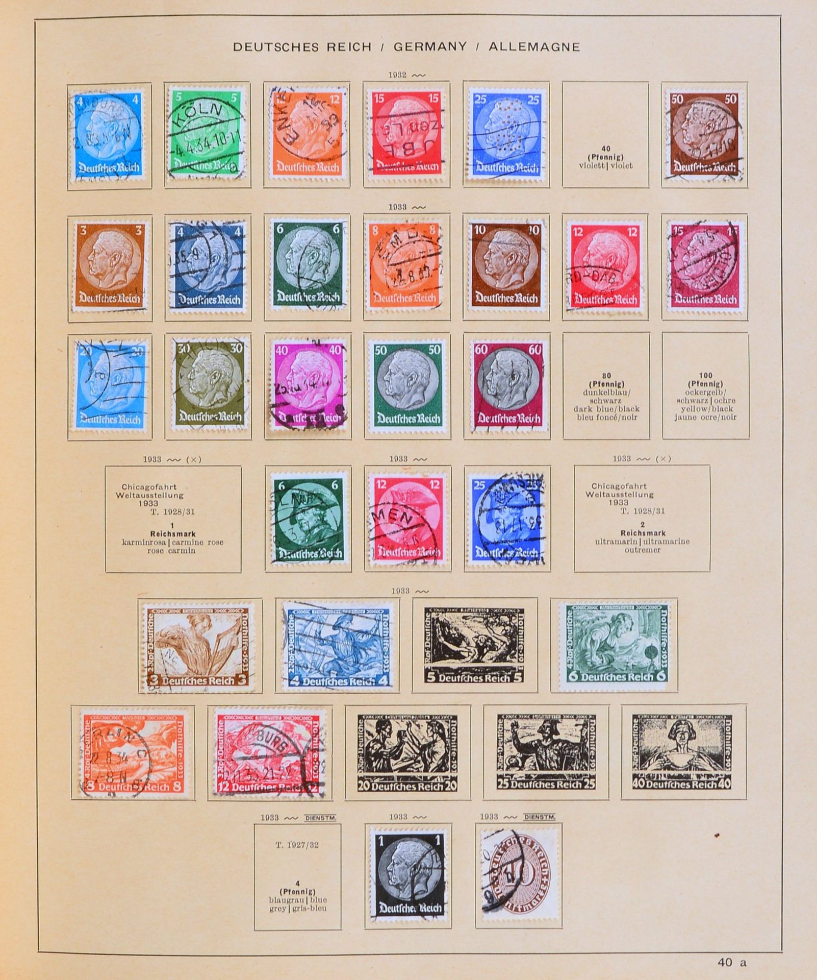 Briefmarken, ca. 1850 - 1936: &#039;Alle Welt&#039;, unterschiedlich besetzt - im Album