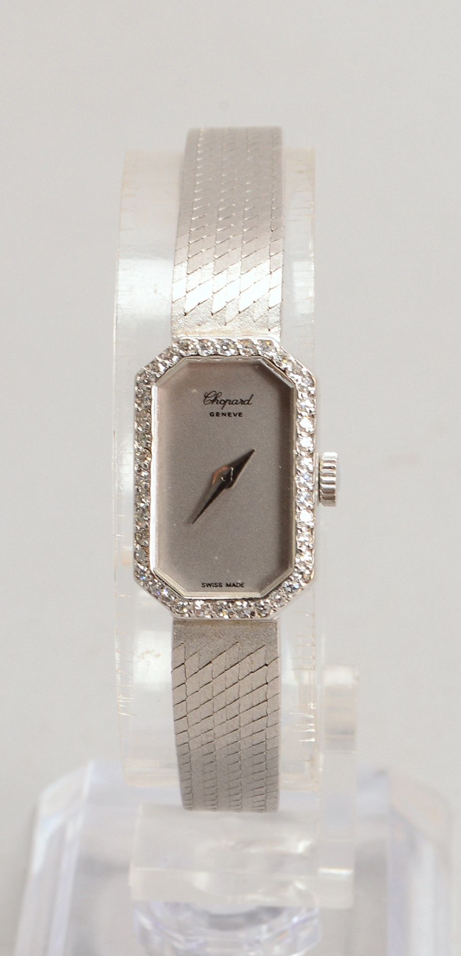 DAU Chopard, 750 WG-Geh&auml;use/Armband, Handaufzug, mit Diamantl&uuml;nette