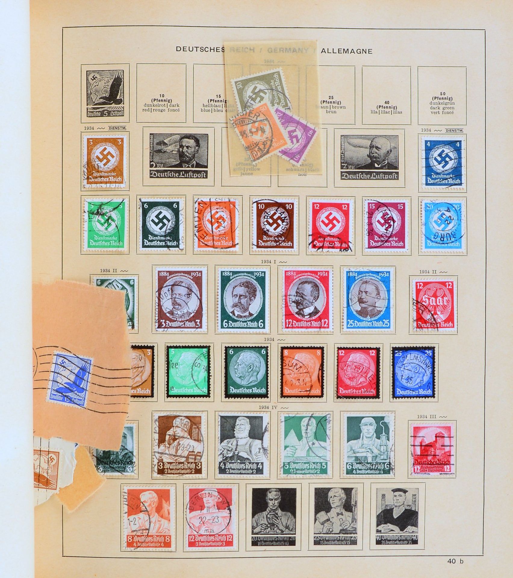 Briefmarken, ca. 1850 - 1936: &#039;Alle Welt&#039;, unterschiedlich besetzt - im Album - Image 2 of 3