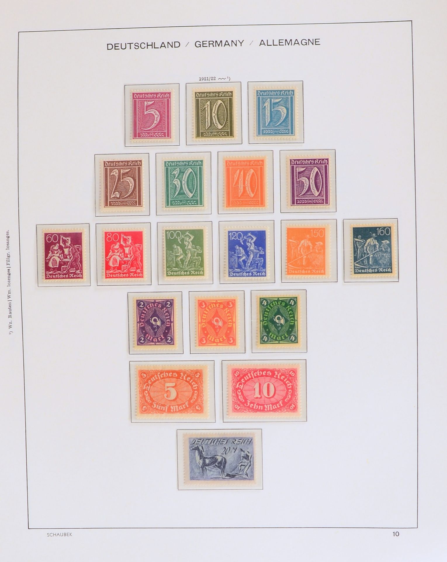 Briefmarken, &#039;Deutschland&#039; ab 1872 - 1944/45: &uuml;berw. postfr. Erhaltung, gefragte Wert