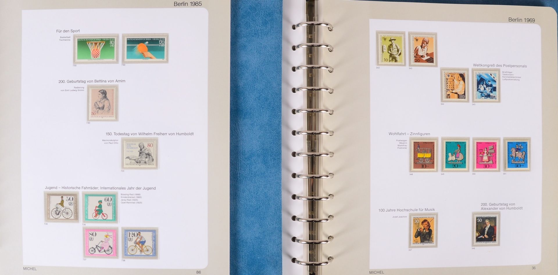 Briefmarken, &#039;Berlin&#039;, 1948 - 1989: Schwarzaufdruck, &#039;Bauten&#039; kompl. (hohe Werte - Image 3 of 3