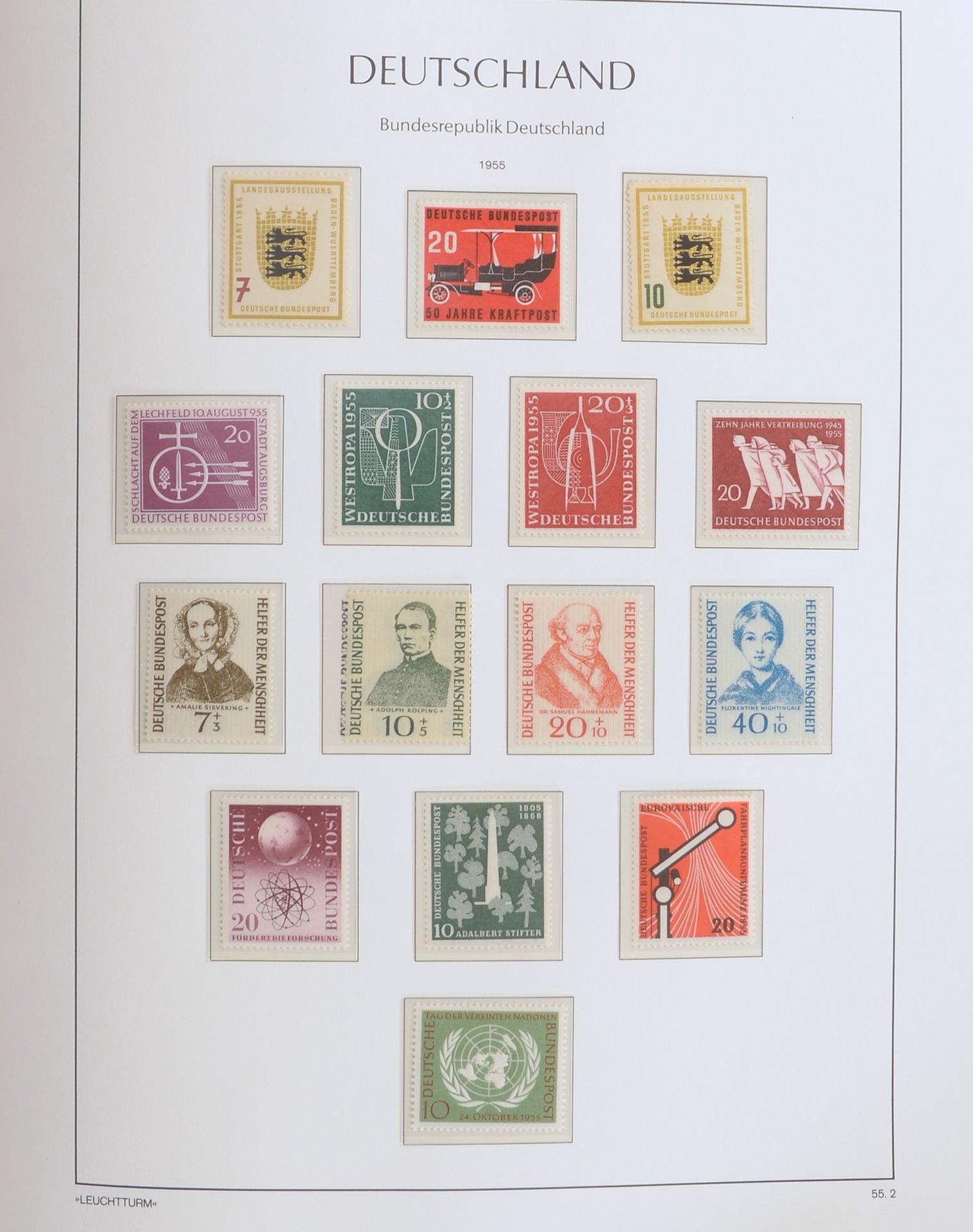 Briefmarken, &#039;1949 - 1976&#039;: &#039;Bund&#039; xx - im Leuchtturm-Falzlos-Album (einige mit - Image 2 of 2