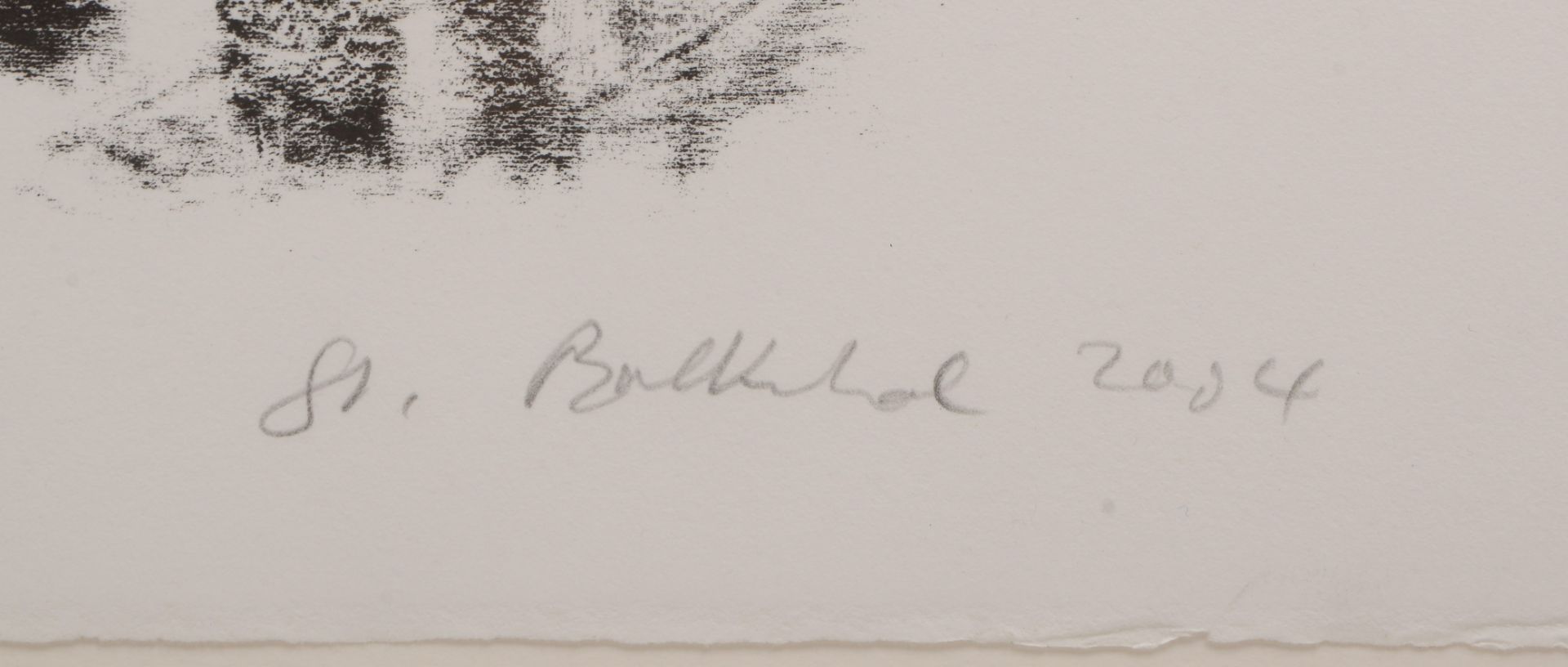 Balkenhol, Stephan, 'Kopf-Mann', Lithografie/Bütten, Auflage-Nr. '23/50', sign./dat. - Bild 2 aus 2