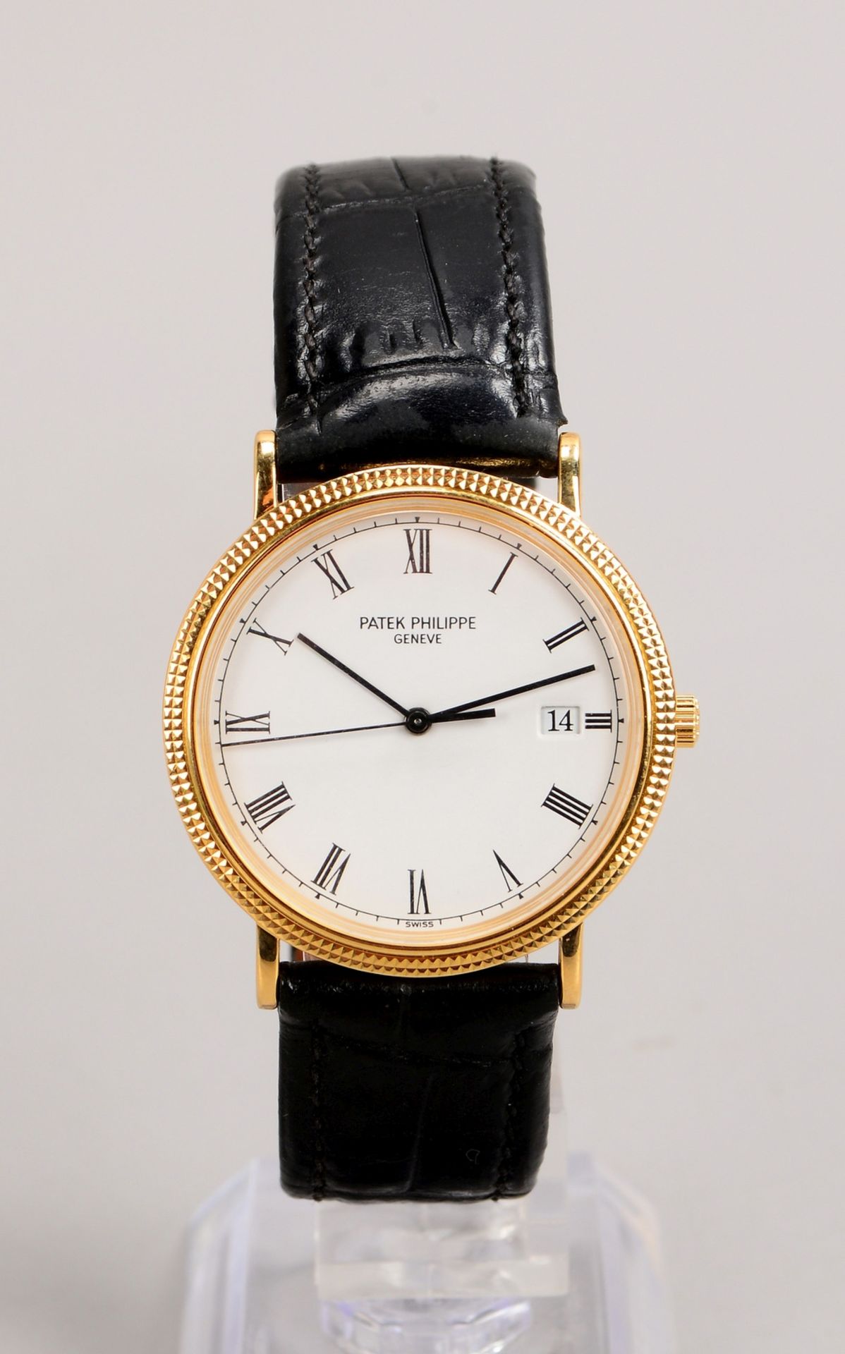 Unisex-Armbanduhr, Philippe Patek &#039;Calatrava&#039;, 750 Gold, mit Quarzwerk