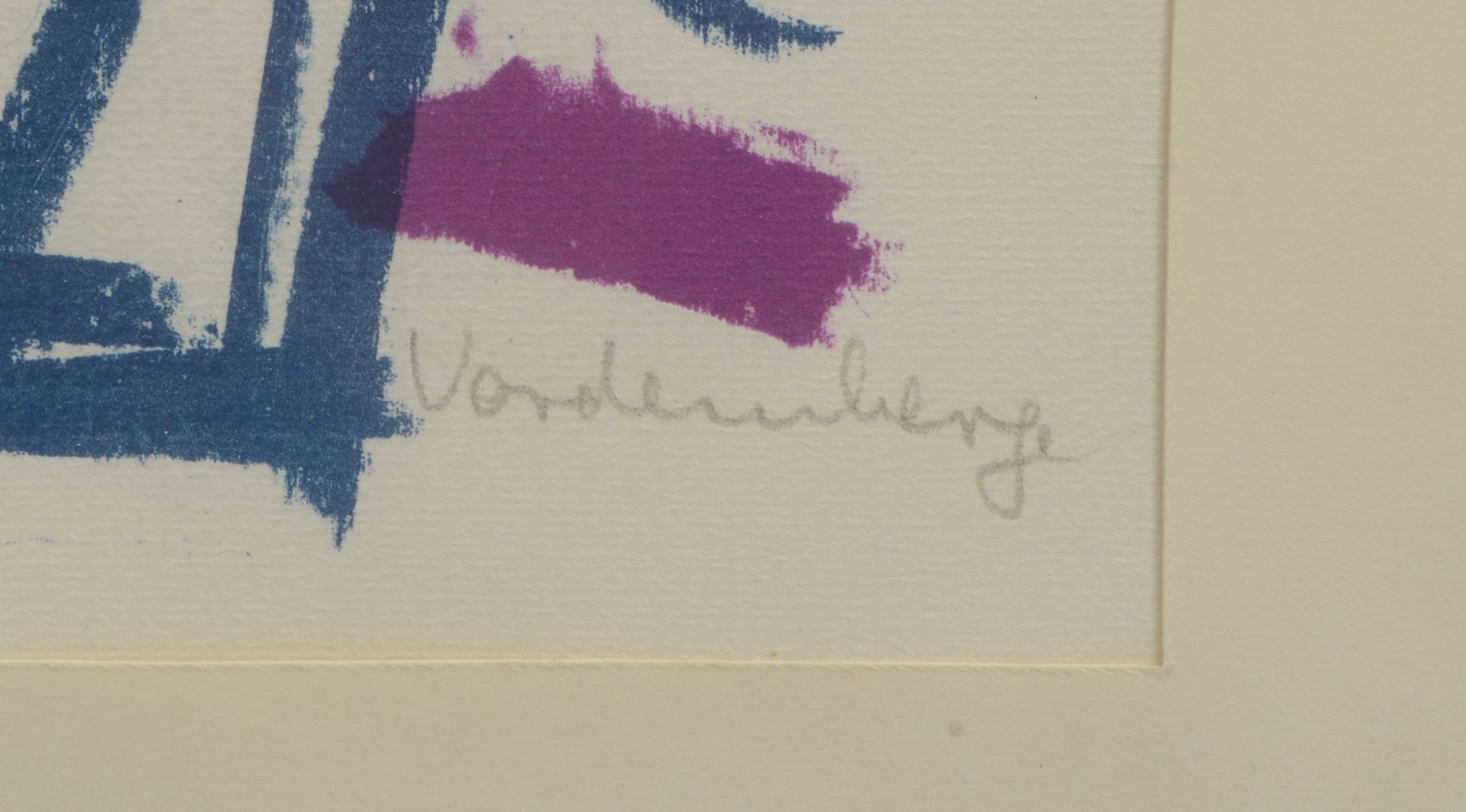 Vordemberge, Friedrich, &#039;Junge auf Esel&#039;, Lithografie, numm. und sign., hinter Glas ger. - Image 2 of 2