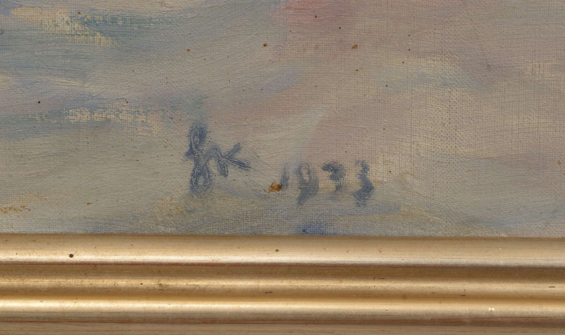 Körtzinger, Hugo, 'Eisschollen', Öl/Lw, unten links sowie verso signiert/datiert '1933' - Bild 2 aus 3