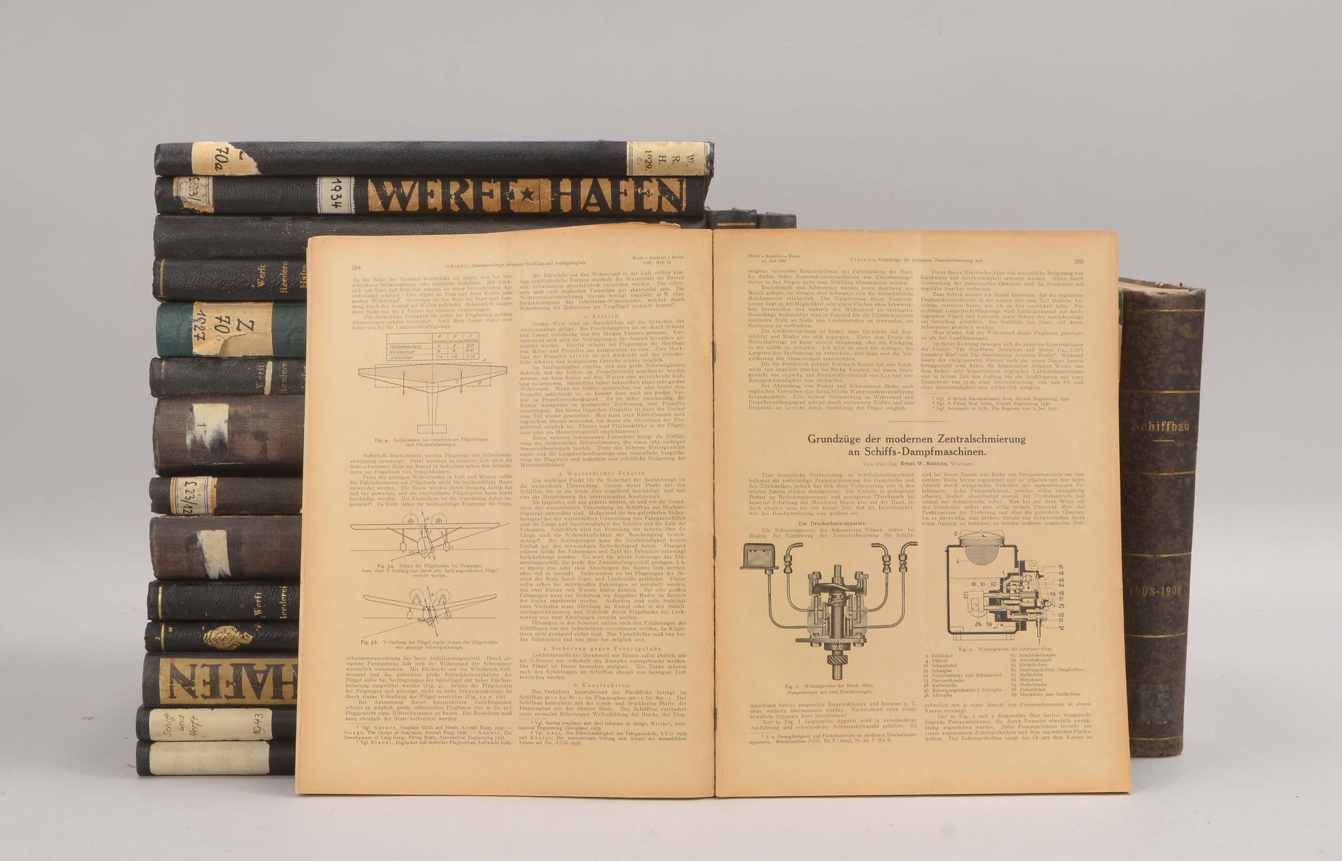 Literaturkonvolut: 17 Bd. &#039;Werft, Reedererei und Hafen&#039;, 5 Bd. Zeitschrift &#039;Schiffbau - Image 2 of 2