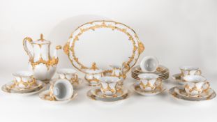 Meissen Kaffee-Prunkservice 'Goldbronze'