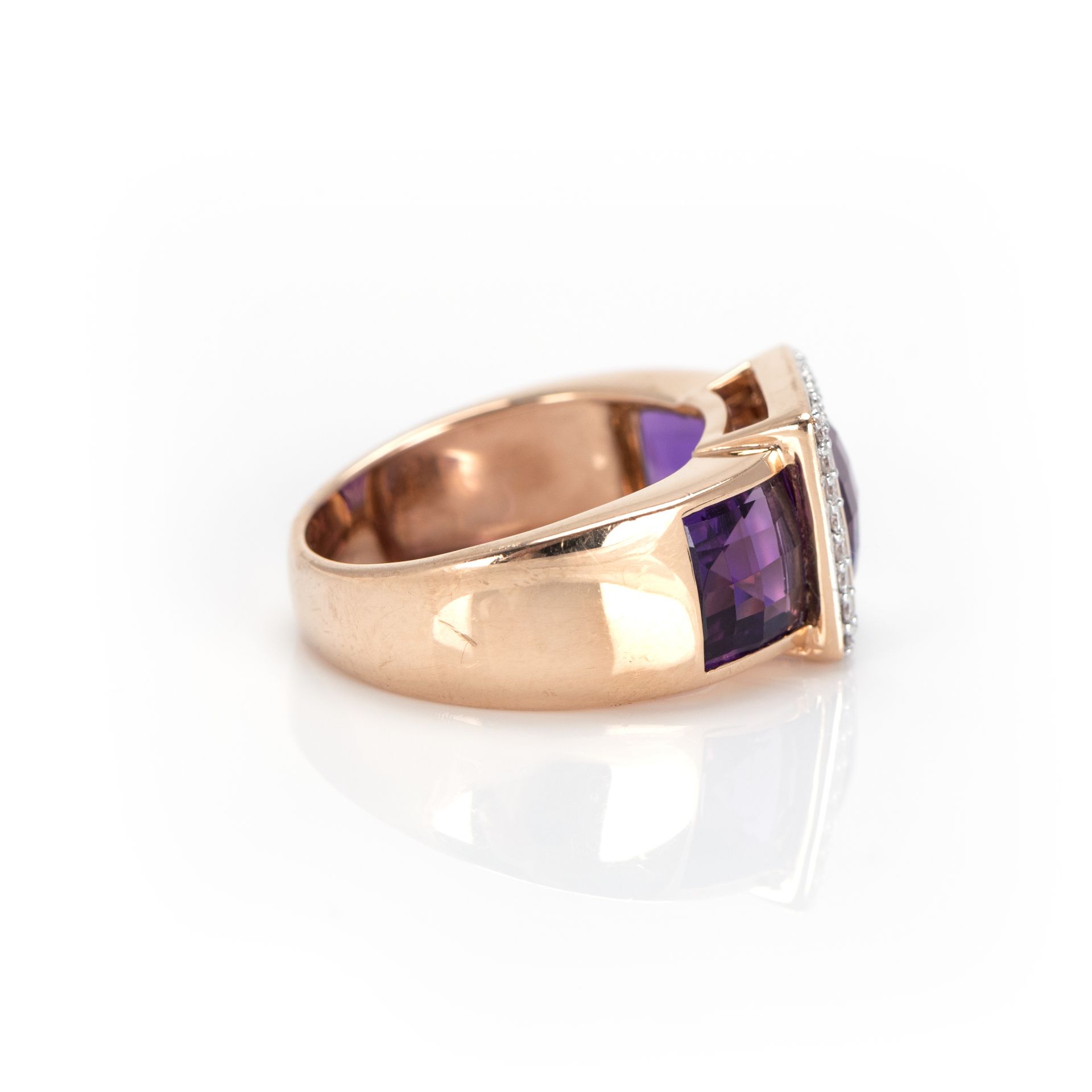 Damenring mit Amethyst- und Brillantbesatz - Image 3 of 5