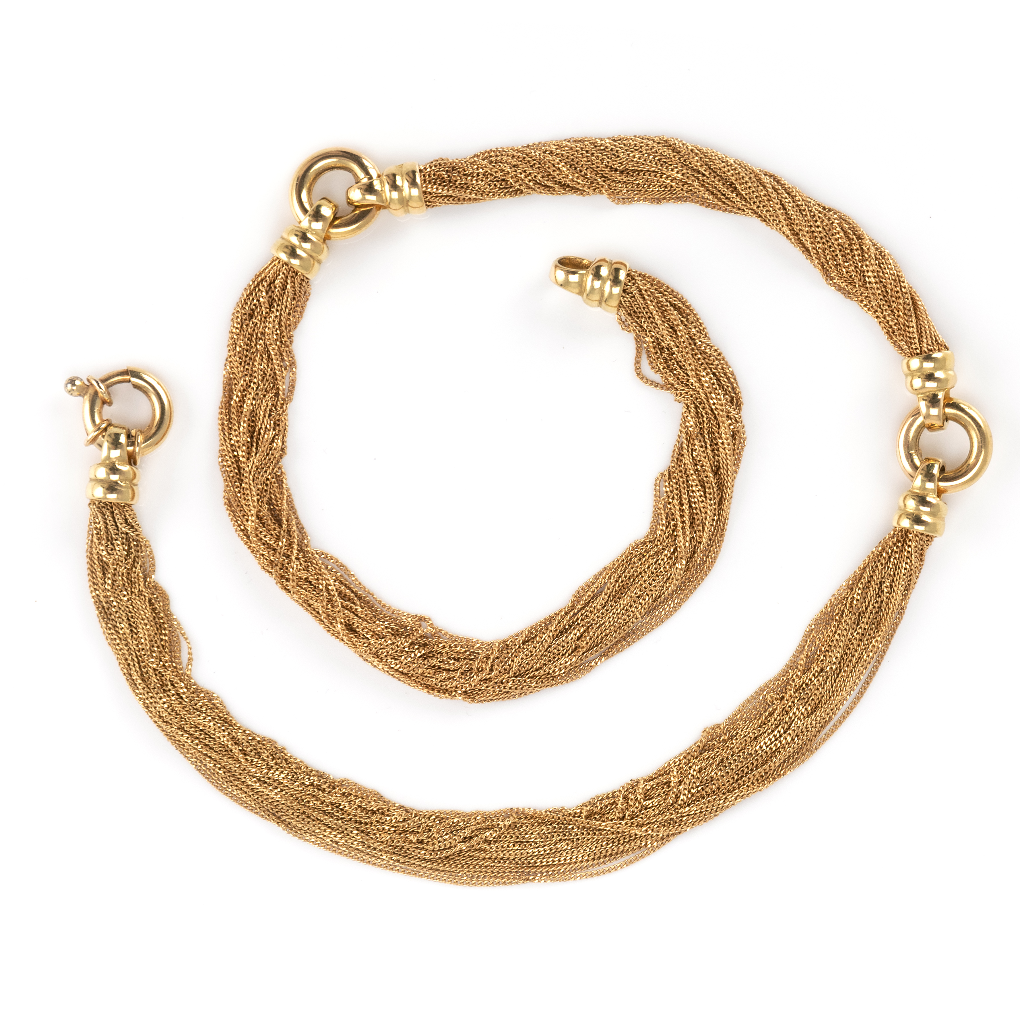 Collier und Armband mit feinen Goldsträngen - Image 3 of 7