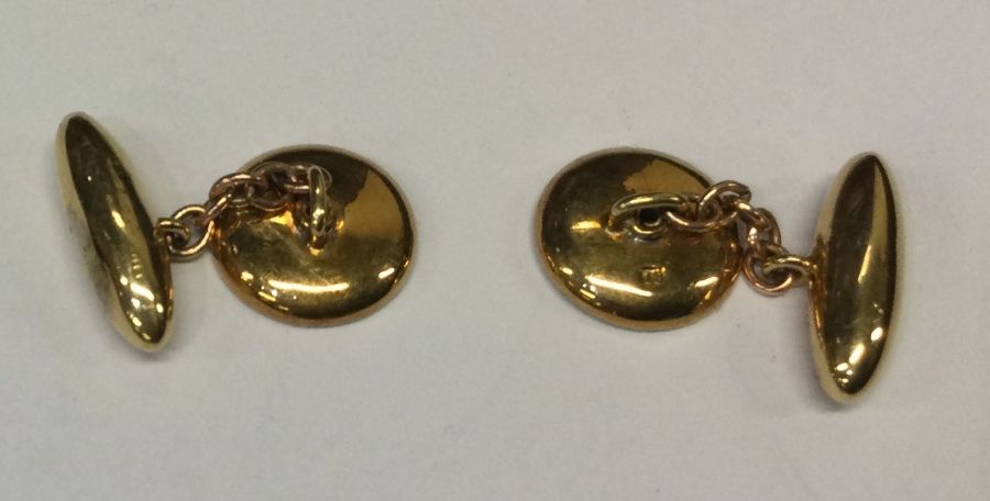 A pair of good quality 18 carat gold enamel and di - Image 2 of 2