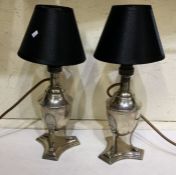 A fine pair of silver lamp shades. London 1904. By Mappin and Webb. Approx. grams. Est. £800- £