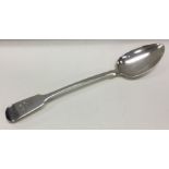 A heavy fiddle pattern silver basting spoon. Londo