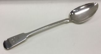 A heavy fiddle pattern silver basting spoon. Londo