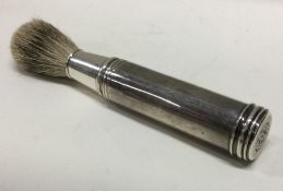 A rare novelty Victorian silver shaving brush in case. London 1853. Approx. 50 grams. Est. £80 - £