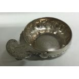 A 19th Century French silver wine taster. Marked to base. Approx. 78 grams. Est. £100 - £150.