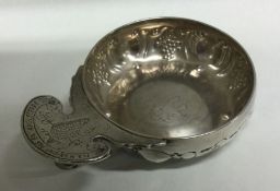 A 19th Century French silver wine taster. Marked to base. Approx. 78 grams. Est. £100 - £150.