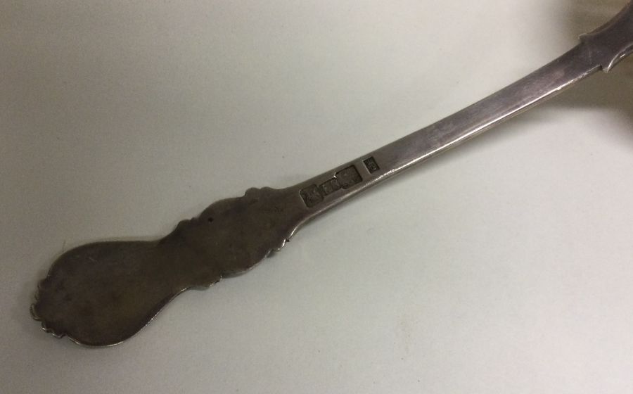 A heavy fine Victorian Russian silver sifter spoon. Approx. 60 grams. Est. £60 - £80. - Image 2 of 2