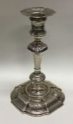 A heavy 18th Century oversized silver taper stick. London 1769. By IF. Approx. 423 grams. Est. £