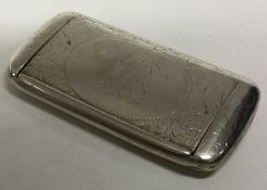 A Victorian silver hinged snuff box. Birmingham 1886. By George Unite. Approx. 75 grams. Est. £100 -