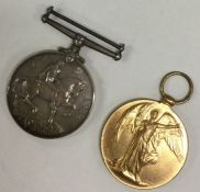 A pair of World War I war medals awarded to Gunner