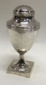 An18th Century silver muffineer with engraved decoration. London 1795. By Richard Evans. Approx.