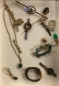 A quantity of gold mounted and other jewellery. Ap