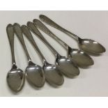 A set of six stylish silver coffee spoons. Sheffie