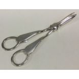 A pair of heavy silver grape scissors. Sheffield.