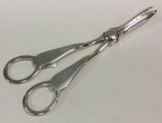 A pair of heavy silver grape scissors. Sheffield.